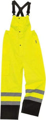 Ergodyne - Size XL, Lime, Rain Bib Overall - 1 Pocket - All Tool & Supply