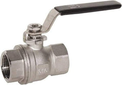 Value Collection - 3/4" Pipe, Full Port, Stainless Steel Standard Ball Valve - 2 Piece, FNPT x FNPT Ends, Lever Handle, 600 WOG, 150 WSP - All Tool & Supply