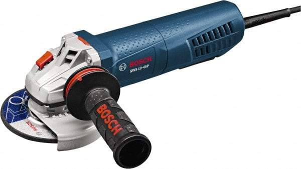 Bosch - 4-1/2" Wheel Diam, 11,500 RPM, Corded Angle & Disc Grinder - 5/8-11 Spindle, 120 Volts, 10 Amps - All Tool & Supply