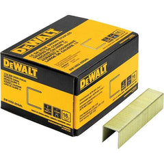 DeWALT - 1" Long x 1/16" Wide, 16 Gauge Crowned Construction Staple - Steel, Galvanized Finish - All Tool & Supply