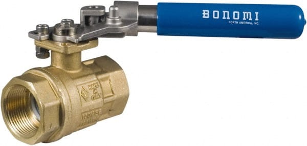 BONOMI - 3/4" Pipe, Full Port, Brass Ball Valve - Exact Industrial Supply