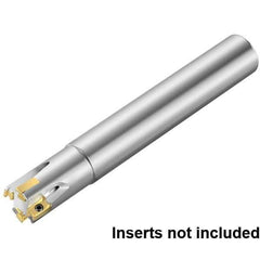 Kennametal - 1-1/4" Cut Diam, 11mm Max Depth of Cut, 1" Shank Diam, 5" OAL, Indexable Square Shoulder End Mill - LNGU110408SRGE Inserts, Cylindrical Shank, 0° Lead Angle, Through Coolant, Series Mill 4-11 - All Tool & Supply