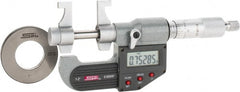 SPI - 1 to 2" Range, 0.00005" Resolution, Ratchet Stop Thimble, Electronic Inside & Tubular Micrometer - All Tool & Supply