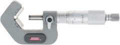 SPI - 0.2 to 1 Inch Measurement, 5 Flutes Measured, Ratchet Stop Thimble, Mechanical V Anvil Micrometer - 0.0001 Inch Accuracy, Carbide Face - All Tool & Supply