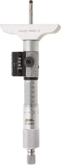 SPI - 0 to 150mm Range, 6 Rod, Mechanical Depth Micrometer - Ratchet Stop Thimble, 63mm Base Length, 0.01mm Graduation, 4.5mm Rod Diam - All Tool & Supply