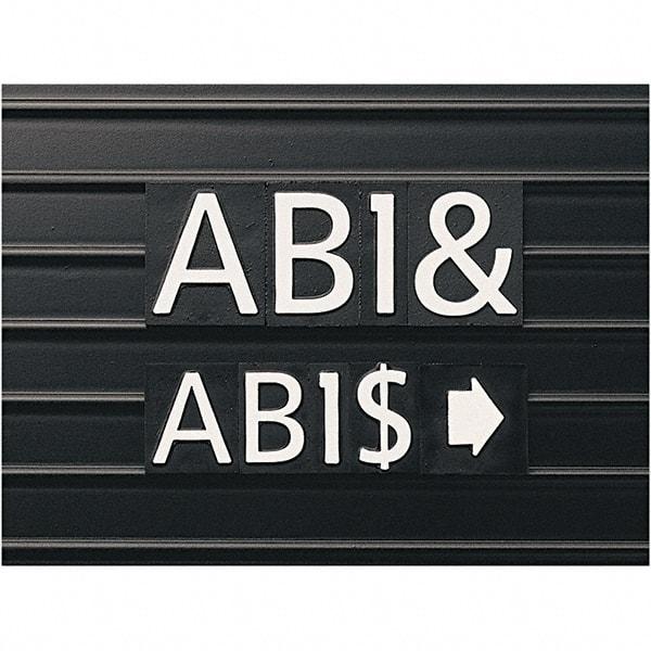 Quartet - 1" High x 8" Wide Alphanumeric Board Characters - Plastic, Includes (128) Characters - All Tool & Supply