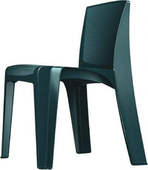 Made in USA - Polyethylene Green Stacking Chair - Green Frame, 21" Wide x 21" Deep x 30" High - All Tool & Supply