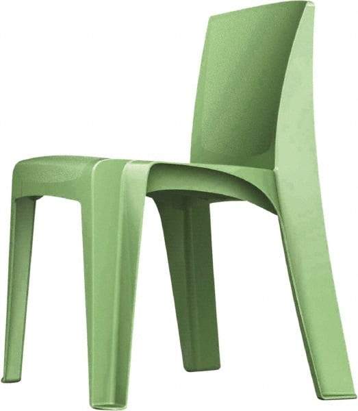 Made in USA - Polyethylene Teal Stacking Chair - Teal Frame, 21" Wide x 21" Deep x 30" High - All Tool & Supply