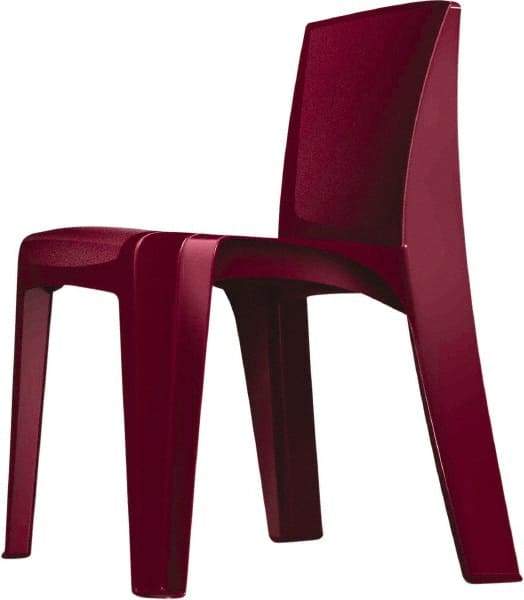 Made in USA - Polyethylene Plum Stacking Chair - Plum Frame, 21" Wide x 21" Deep x 30" High - All Tool & Supply