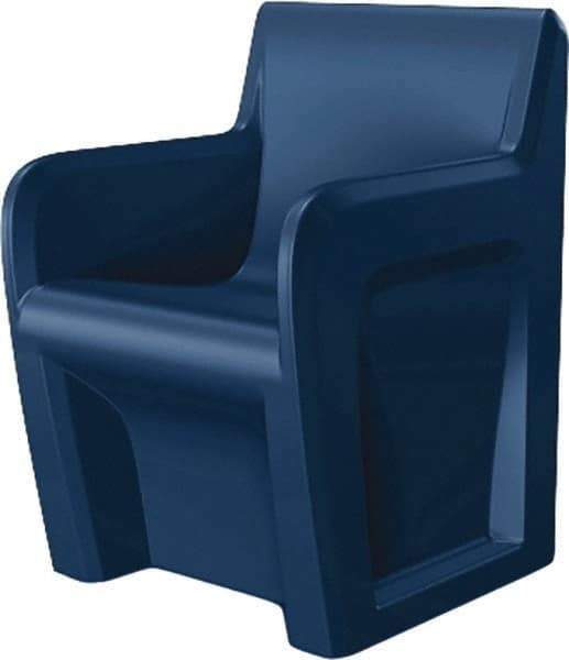 Made in USA - Slate Blue Polyethylene Guest Chair - 24" Wide x 33" High - All Tool & Supply