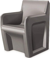 Made in USA - Grey Polyethylene Guest Chair - 24" Wide x 33" High - All Tool & Supply