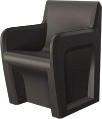 Made in USA - Black Polyethylene Guest Chair - 24" Wide x 33" High - All Tool & Supply