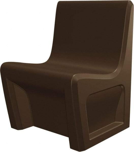 Made in USA - Brown Polyethylene Guest Chair - 24" Wide x 33" High - All Tool & Supply