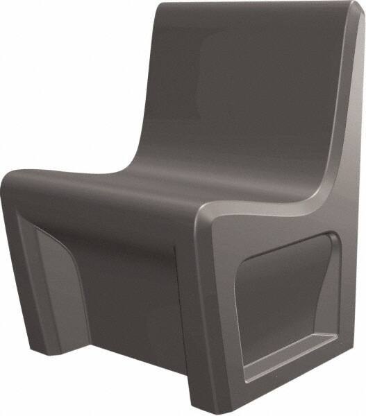 Made in USA - Black Polyethylene Guest Chair - 24" Wide x 33" High - All Tool & Supply