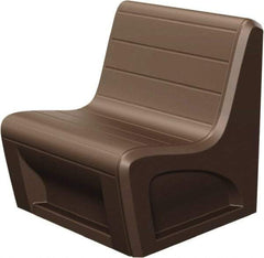 Made in USA - Brown Polyethylene Guest Chair - 31" Wide x 33" High - All Tool & Supply