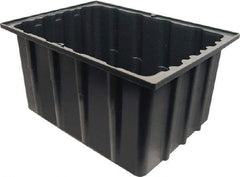 Made in USA - 17-1/4" Deep, Gray Polypropylene Stack & Nest Bin - 11-1/2" High x 23" Wide x 17-1/4" Long - All Tool & Supply