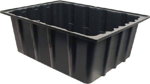 Made in USA - 17-1/4" Deep, Gray Polypropylene Stack & Nest Bin - 8-1/2" High x 23" Wide x 17-1/4" Long - All Tool & Supply