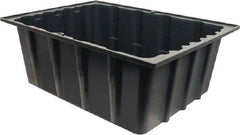 Made in USA - 17-1/4" Deep, Gray Polypropylene Stack & Nest Bin - 8-1/2" High x 23" Wide x 17-1/4" Long - All Tool & Supply