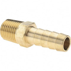 Value Collection - 1/4 NPT Thread Hose Barb x Male NPT Connector - 3/8" ID Hose, Brass - All Tool & Supply