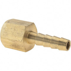 Value Collection - 1/4 NPT Thread Hose Barb x Female NPT Connector - 1/4" ID Hose, Brass - All Tool & Supply