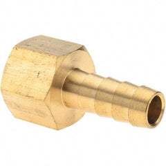 Value Collection - 3/8 NPT Thread Hose Barb x Female NPT Connector - 3/8" ID Hose, Brass - All Tool & Supply