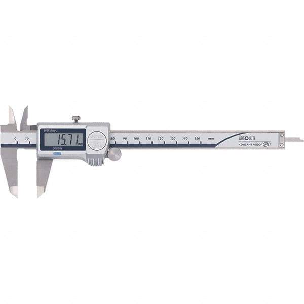 Mitutoyo - 0 to 150mm Range, 0.01mm Resolution, Electronic Caliper - Steel with 40mm Steel Jaws, 0.02mm Accuracy - All Tool & Supply