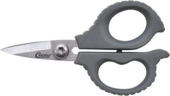 Clauss - 1/2" LOC, 6" OAL Stainless Steel High Leverage Scissors - Ambidextrous, Full Serrated, Glass-Filled Nylon Straight Handle, For Cutting, Kevlar - All Tool & Supply