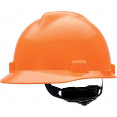 MSA - ANSI Type I Class E 4-Point Ratchet Short Brim Hard Hat - All Tool & Supply