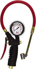 Milton - 0 to 230 psi Dial Large Bore Dual Head Tire Pressure Gauge - 15' Hose Length - All Tool & Supply