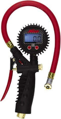 Milton - 0 to 255 psi Digital Ball Foot Tire Pressure Gauge - AAA Battery, 15' Hose Length - All Tool & Supply