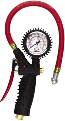 Milton - 0 to 230 psi Dial Ball Foot Tire Pressure Gauge - 15' Hose Length - All Tool & Supply