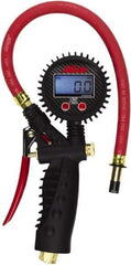 Milton - 0 to 255 psi Digital Straight Tire Pressure Gauge - AAA Battery, 15' Hose Length - All Tool & Supply