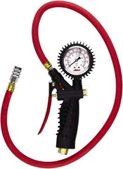 Milton - 0 to 230 psi Dial Kwik Grip Safety Tire Pressure Gauge - 36' Hose Length - All Tool & Supply