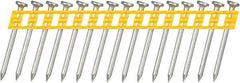 DeWALT - 13 Gauge 0.102" Shank Diam 1-1/2" Long Concrete Nails for Power Nailers - Steel, Zinc Finish, Smooth Shank, Angled Stick Plastic Collation, Round Head - All Tool & Supply