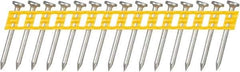 DeWALT - 13 Gauge 0.102" Shank Diam 1-1/4" Long Concrete Nails for Power Nailers - Steel, Zinc Finish, Smooth Shank, Angled Stick Plastic Collation, Round Head - All Tool & Supply