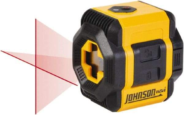 Johnson Level & Tool - 2 Beam 30' Max Range Self Leveling Cross Line Laser - Red Beam, 3/16" at 30' Accuracy - All Tool & Supply