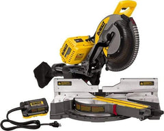 DeWALT - 15 Amp, 120 Volt, 3,800 RPM, 45° Right Double Bevel Sliding Miter Saw - 5/8" Arbor, 12" Blade Diam - All Tool & Supply