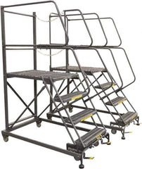 Ballymore - 86" 5 Step Single Entry Work Platform - Rolling Work Platform, 800 Lb Capacity, 50" Platform Height, 33" Base Width x 89" Base Depth, Grip Strut - All Tool & Supply