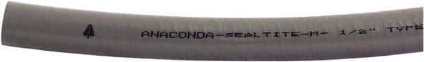 Anaconda Sealtite - 1/4" Trade Size, 500' Long, Flexible Liquidtight Conduit - Galvanized Steel & PVC, 1/4" ID, Gray - All Tool & Supply