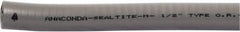 Anaconda Sealtite - 1-1/2" Trade Size, 150' Long, Flexible Liquidtight Conduit - Galvanized Steel & PVC, 1-1/2" ID, Gray - All Tool & Supply