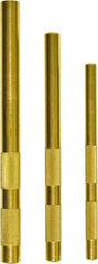 Mayhew - 3 Piece, 3/8 to 5/8", Drift Punch Set - Round Shank, Brass, Comes in Plastic Tray - All Tool & Supply