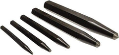 Mayhew - 5 Piece, 3/32 to 3/8", Center Punch Set - Hex Shank, Steel, Comes in Pouch - All Tool & Supply