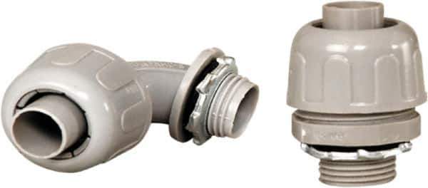 Anaconda Sealtite - 3/8" Trade, Nylon Threaded 90° Liquidtight Conduit Connector - Insulated - All Tool & Supply