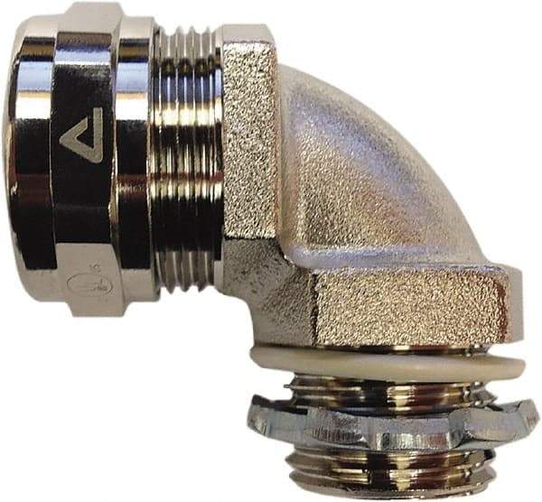 Anaconda Sealtite - 1-1/4" Trade, 316 Stainless Steel Threaded 90° Liquidtight Conduit Connector - Partially Insulated - All Tool & Supply