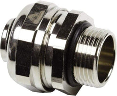 Anaconda Sealtite - 1-1/4" Trade, Nickel Plated Brass Threaded Straight Liquidtight Conduit Connector - Partially Insulated - All Tool & Supply