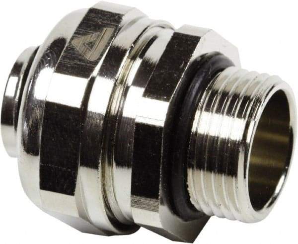 Anaconda Sealtite - 2" Trade, Nickel Plated Brass Threaded Straight Liquidtight Conduit Connector - Partially Insulated - All Tool & Supply