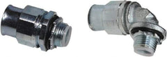 Anaconda Sealtite - 1/2" Trade, Zinc Plated Steel Threaded 90° Liquidtight Conduit Connector - Insulated - All Tool & Supply