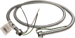 Anaconda Sealtite - 3/8" Trade Size, 6' Long, Flexible Fixture Whip Conduit - Galvanized Steel, 9.525mm ID - All Tool & Supply