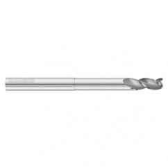 25mm Dia. x 150mm Overall Length 3-Flute 1.5mm C/R Solid Carbide SE End Mill-Round Shank-Center Cut-Uncoated - All Tool & Supply