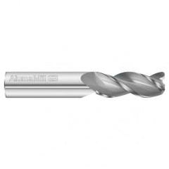 1" Dia. x 4 Overall Length 3-Flute .030 C/R Solid Carbide SE End Mill-Round Shank-Center Cut-Uncoated - All Tool & Supply